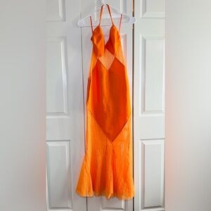 FASHION NOVA Lost In Your Love Maxi Dress - Orange - Small - NWT